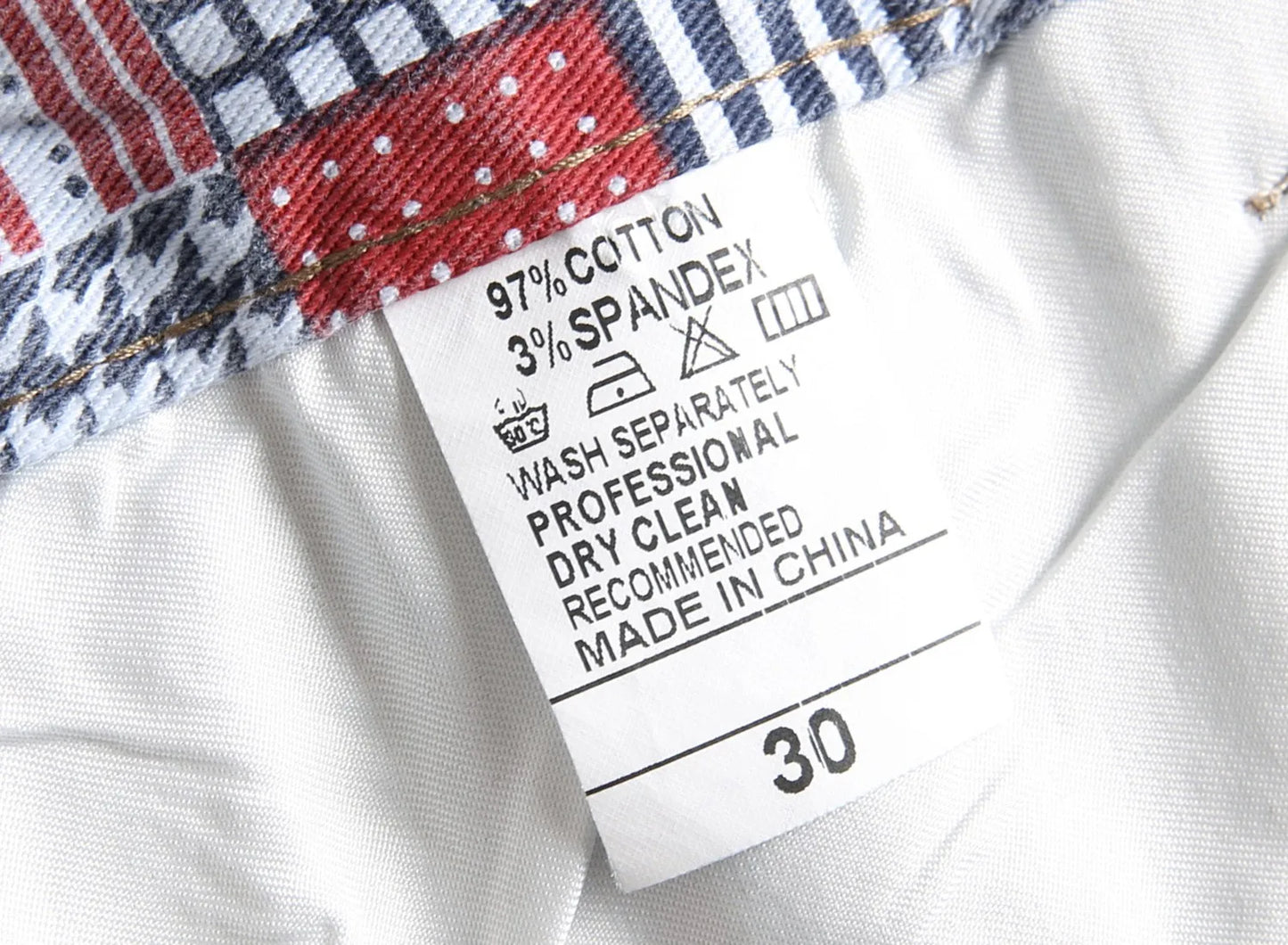 European and American process washed personalized embroidered with badges elastic jeans