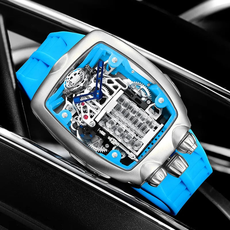 PINDU Design golden dragon Dial Men Mechanical Watch NH05 Movement Sapphire 50M Waterproof top-level Automatic movement Watch