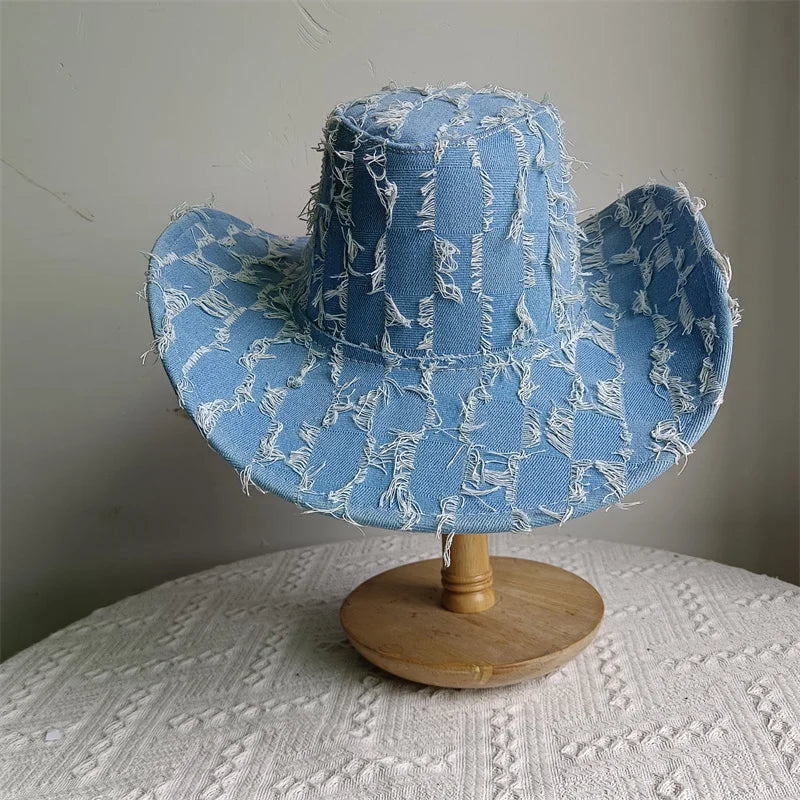 Western ethnic style cowboy hat tassel cowboy series fashion unisex jazz with heart shape decoration western cowboy hat