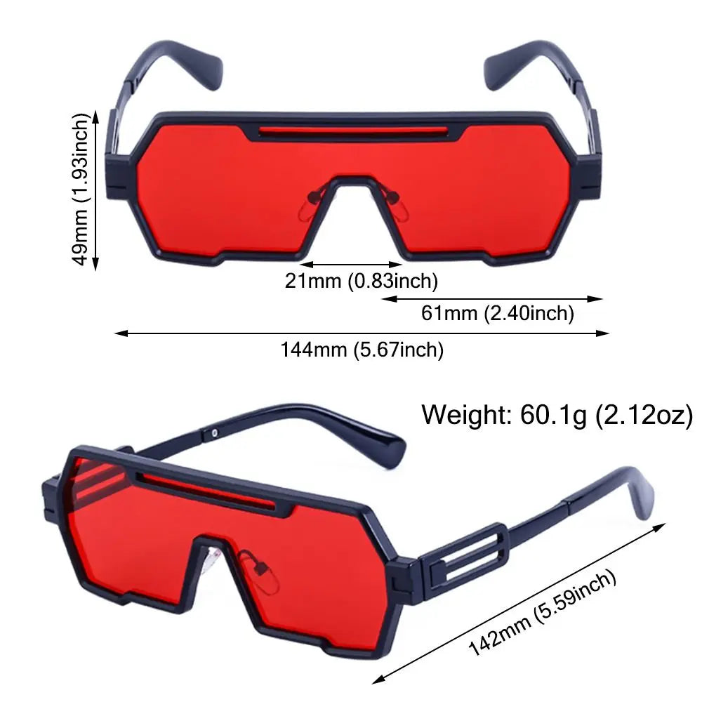 Metal Fashion Big Frame UV400 Protection Odd shape Sun Glasses for Men