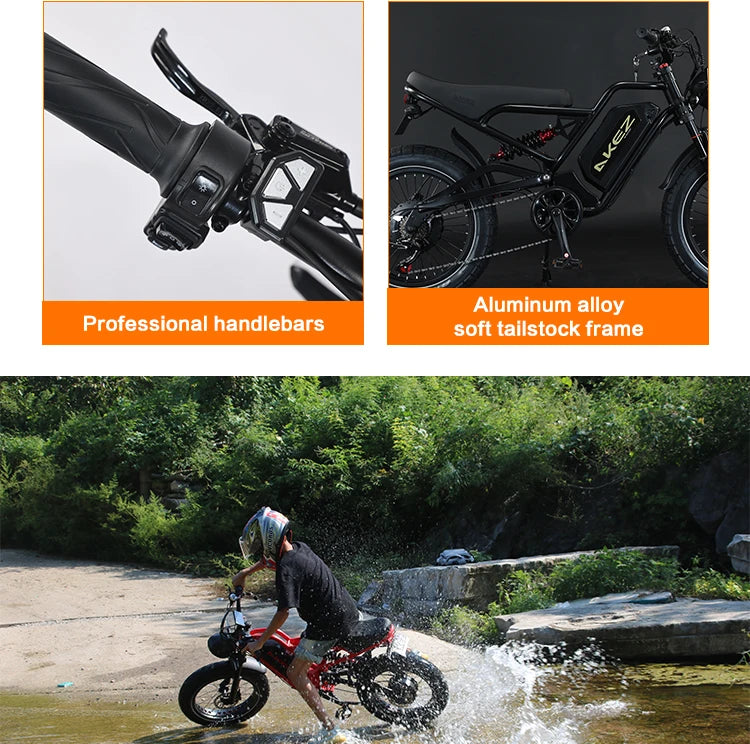 STLF Practical Electric Mountain Fatbike 20-Inch Fat Tire Electric Dirt Electric Bicycle