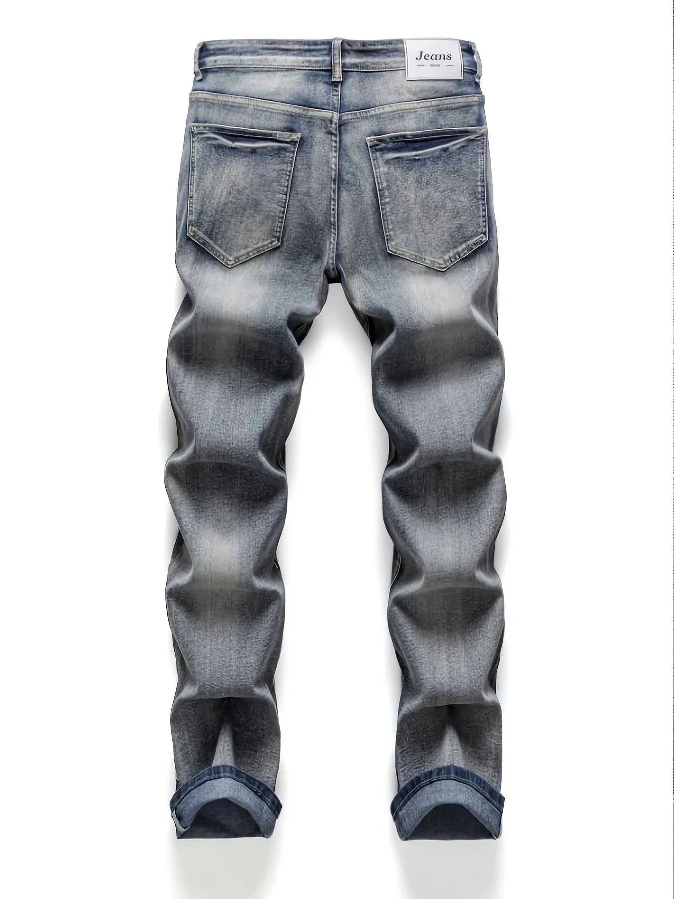 European and American all-sweep retro maple leaf ghost head straight jeans