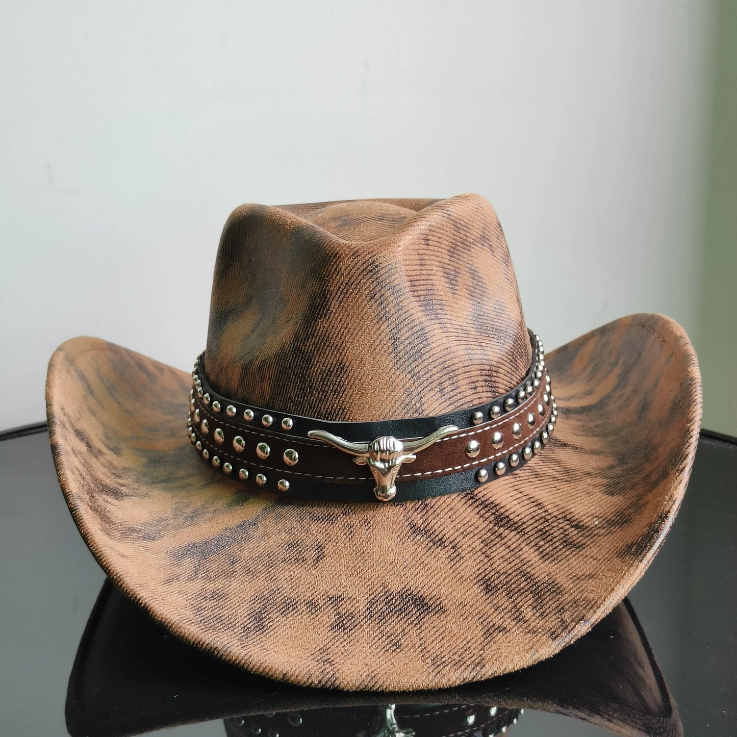 Faux Leather Western Cowboy Hats Men Women retro cowboy hats big brim cowgirl hat knight hat men. Australian