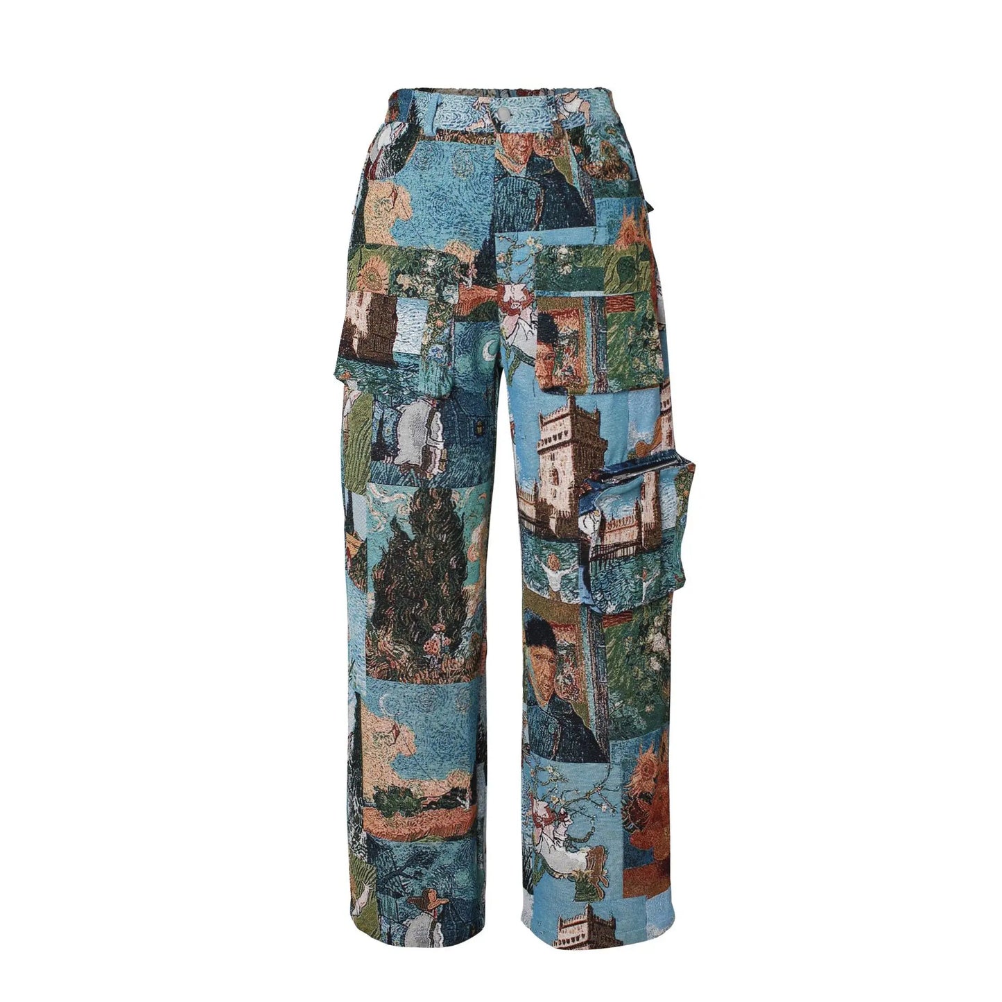 YAYA Vintage Wide Leg Jogger Pants Streetwear Cargo Active HipHop Sweatpants