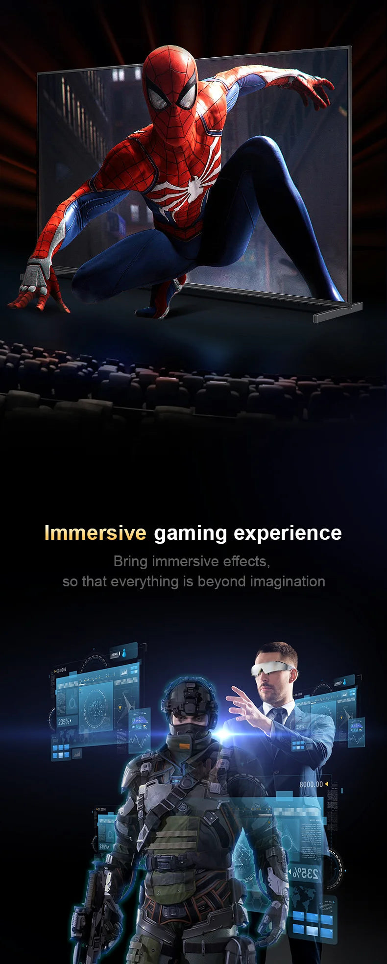 ENMESI V20 3D AR Smart Glasses 4K 200 Inch Max Screen VR All-in-One With Dual FHD Micro-OLED&0-500 Myopic Ddjustment for Phones