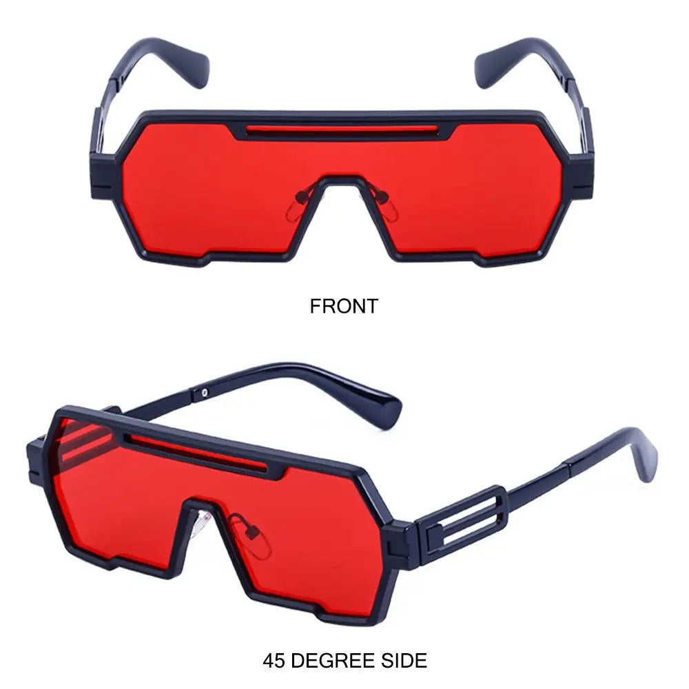 Metal Fashion Big Frame UV400 Protection Odd shape Sun Glasses for Men
