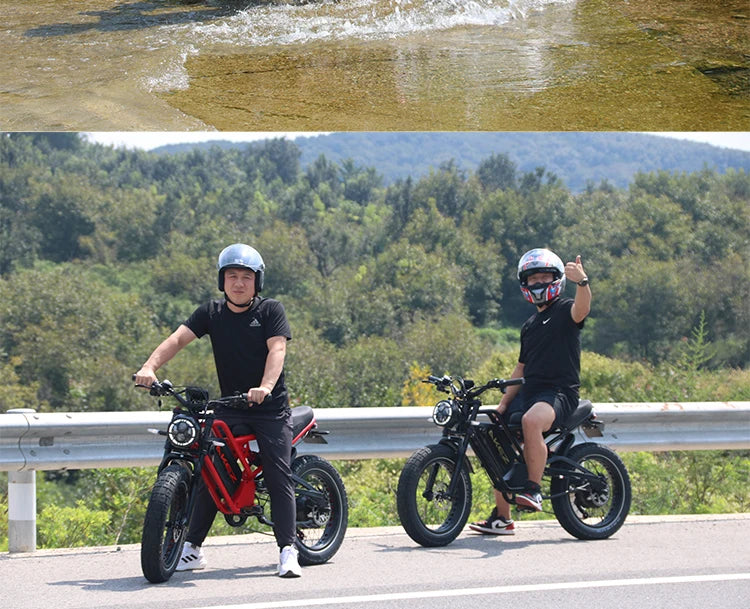 STLF Practical Electric Mountain Fatbike 20-Inch Fat Tire Electric Dirt Electric Bicycle