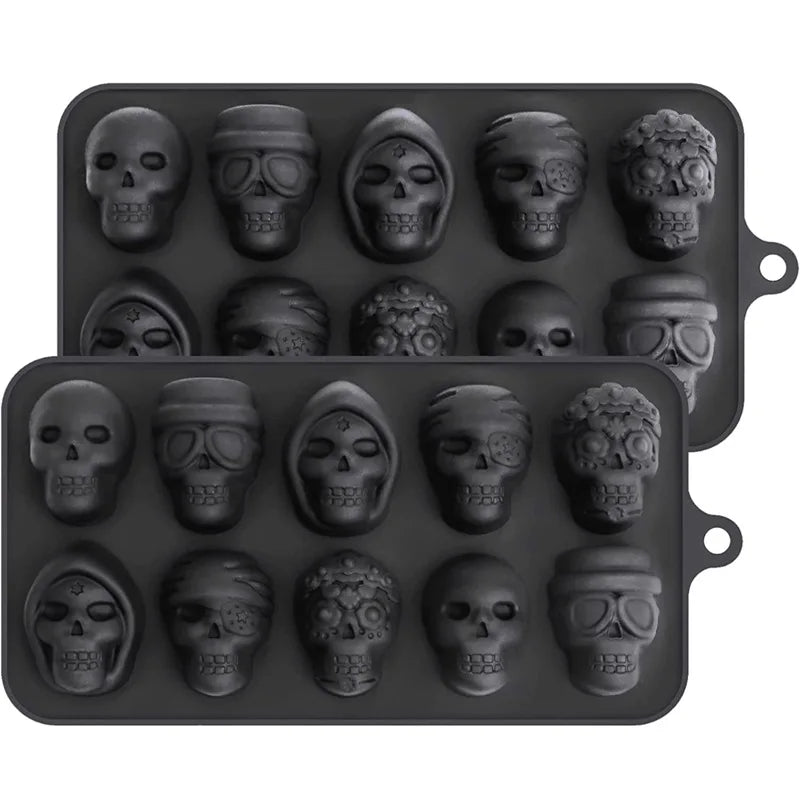 10 Grid Skull mold for Ice Cube, Chocolate Candy and Ice Cream
