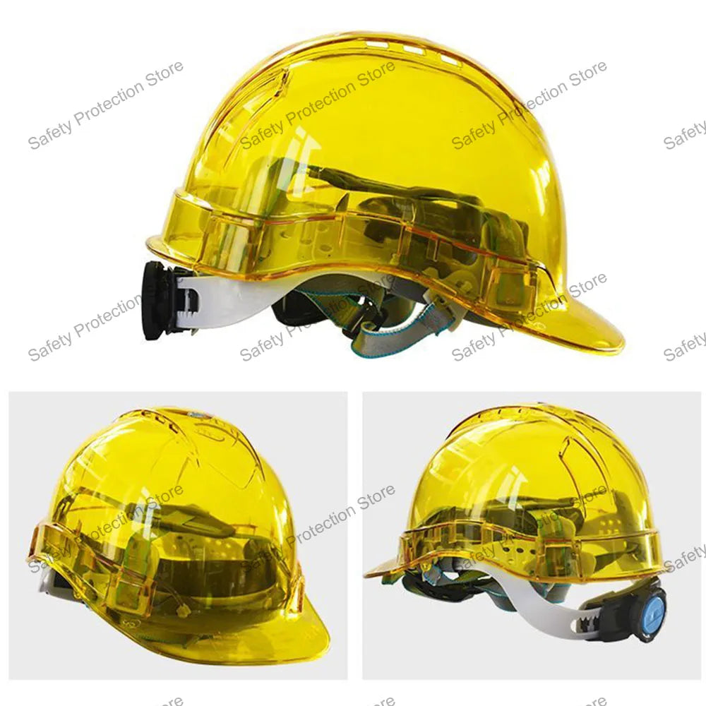 Construction Safety Helmet Worker Climbing Protective Transparent Vented Hard Hat Outdoor Workplace Head Protection Helmet