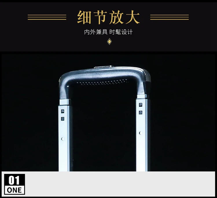 Genuine Leather crocodile pattern travel luggage with handbag backpack men's first layer cowhide trolley suitcase boarding case