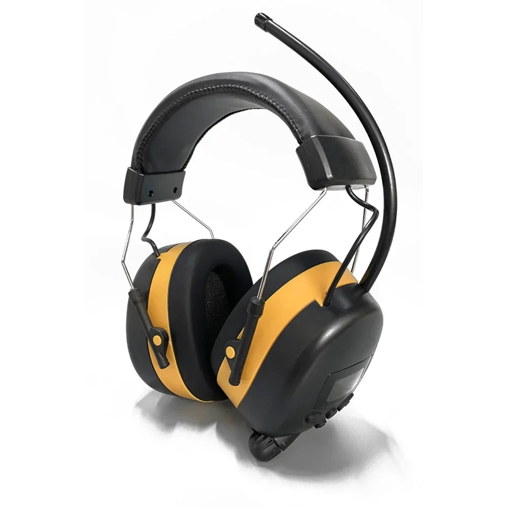 AM FM Radio Headphone Ear Protection Noise Reduction Earmuff Comfortable Hearing Protector with Digital Display