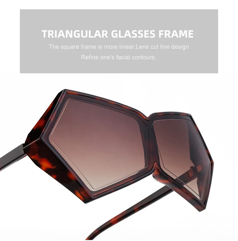 Women 2026 Luxury Brand Big Frame Shield Sun Glasses For Ladies Wrap Eyewear