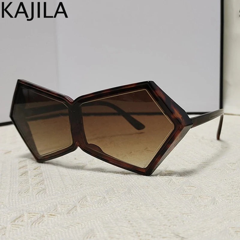 Women 2026 Luxury Brand Big Frame Shield Sun Glasses For Ladies Wrap Eyewear