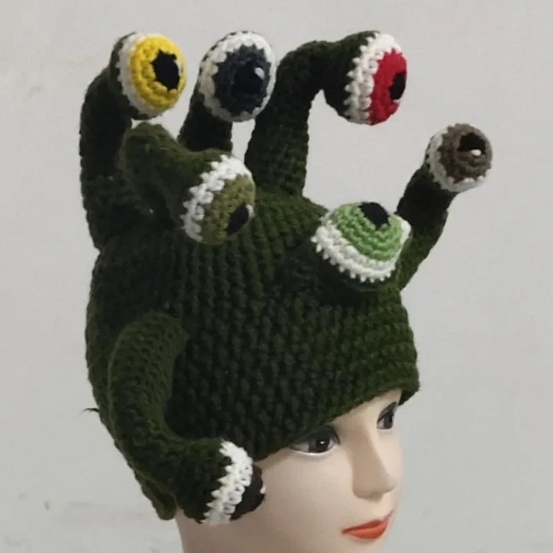 Hand-knitted Octopus Eye Hats Fall/Winter Tentacle Hats Men's and Women's Monster Hats