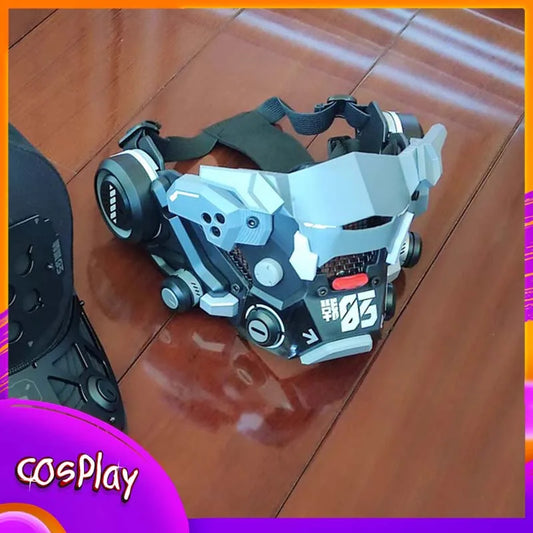 Sci Fi Mech Half Face Mask Mechwarrior Mask Shooting tactical Mask