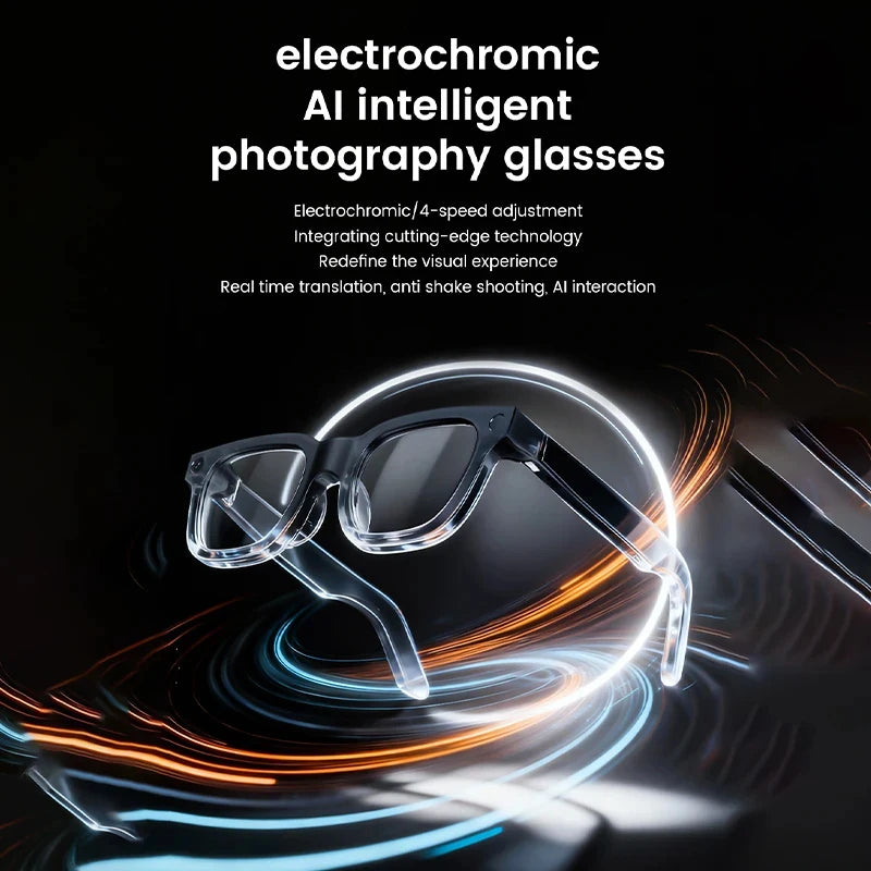 New AI SmartGlasses 800W HD Camera AI Translation Shooting Everything Recognition 4GB Storage 300mah SmartGlasses Men Women