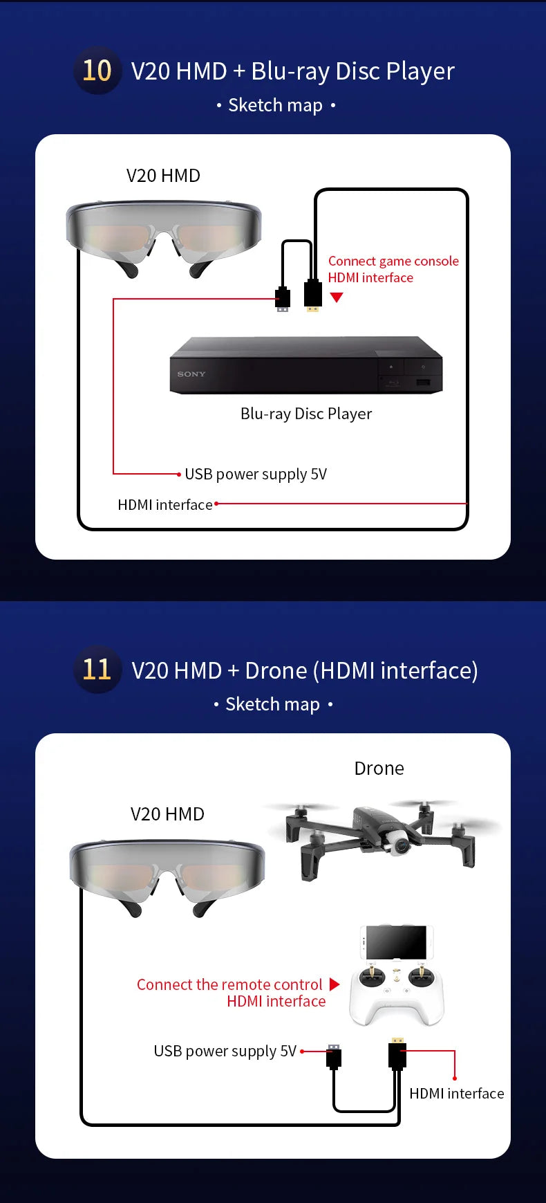 ENMESI V20 3D AR Smart Glasses 4K 200 Inch Max Screen VR All-in-One With Dual FHD Micro-OLED&0-500 Myopic Ddjustment for Phones