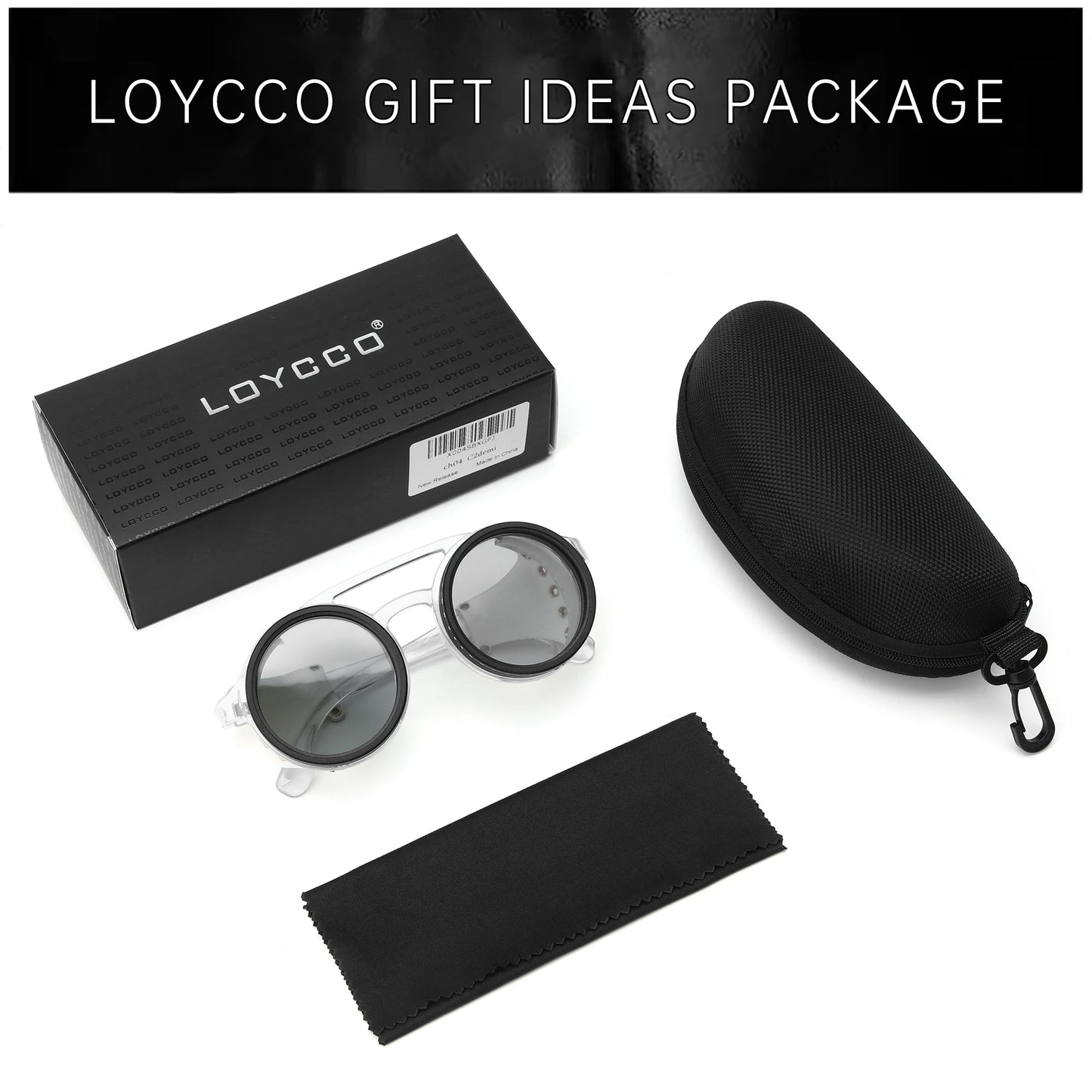 ND9 adjustable dimming sunglasses Retro Punk round men's outdoor fishing UV400 polarized driving sunglasses