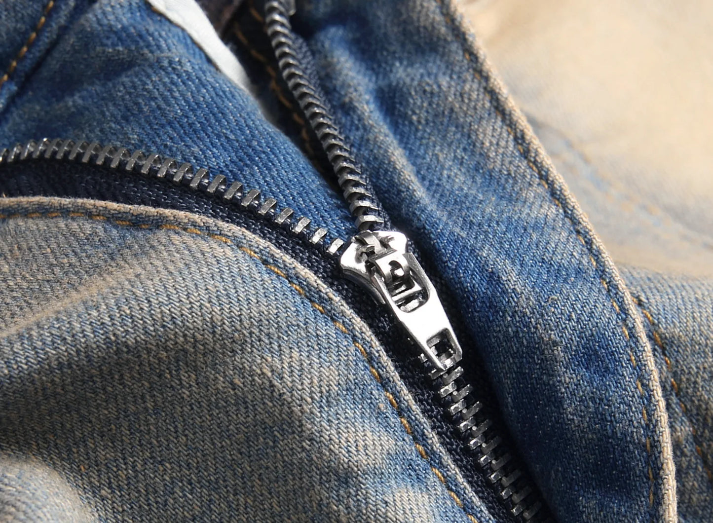 Kakan - New European and American Embroidered and Embroidered Long Jeans for Men's Wear, Retro Cuffed Fashion Stretch Jeans