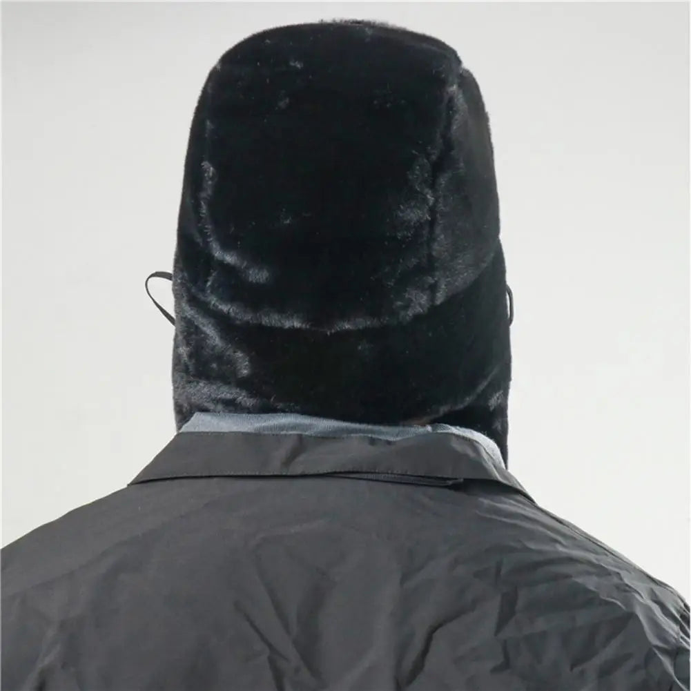 Plush Russian Imitation Rabbit Fur Outdoor Hat Ear Protection Anti Cold Windproof BomberHats