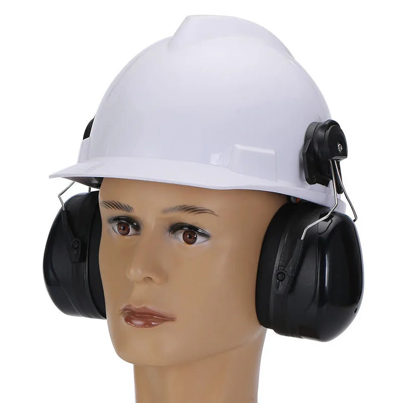 Anti-noise On-Helmet Earmuffs Ear Protector For Safety Helmet Cap Use Factory Construction Work Safety Hearing Protection