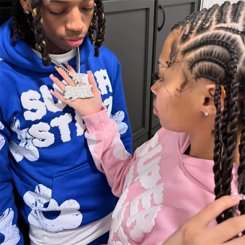 Men's & Women's Hip hop Tracksuit 2 Pieces Set Drawstring Hoodies Sportswear