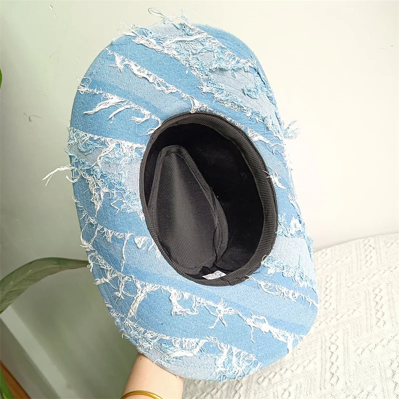 Western ethnic style cowboy hat tassel cowboy series fashion unisex jazz with heart shape decoration western cowboy hat