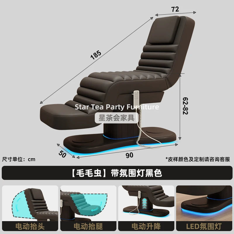 Luxury Electric Massage Bed Ergonomic Comfortable Modern Upholstered Design Massage Électrique Salon Furniture