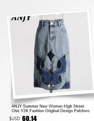 Women Trend Denim PU Leather Short Skirt Fashion Modern