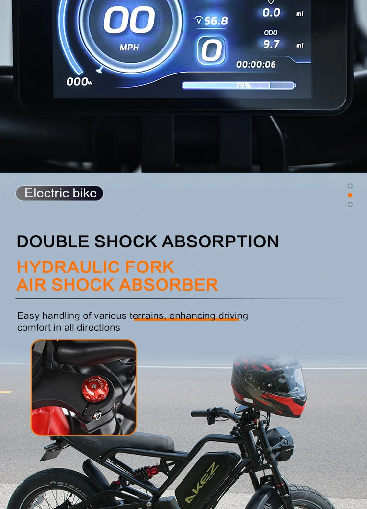 STLF Practical Electric Mountain Fatbike 20-Inch Fat Tire Electric Dirt Electric Bicycle