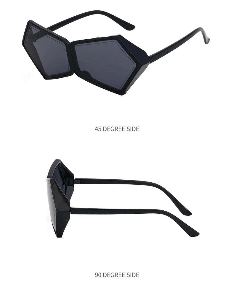 Women 2026 Luxury Brand Big Frame Shield Sun Glasses For Ladies Wrap Eyewear