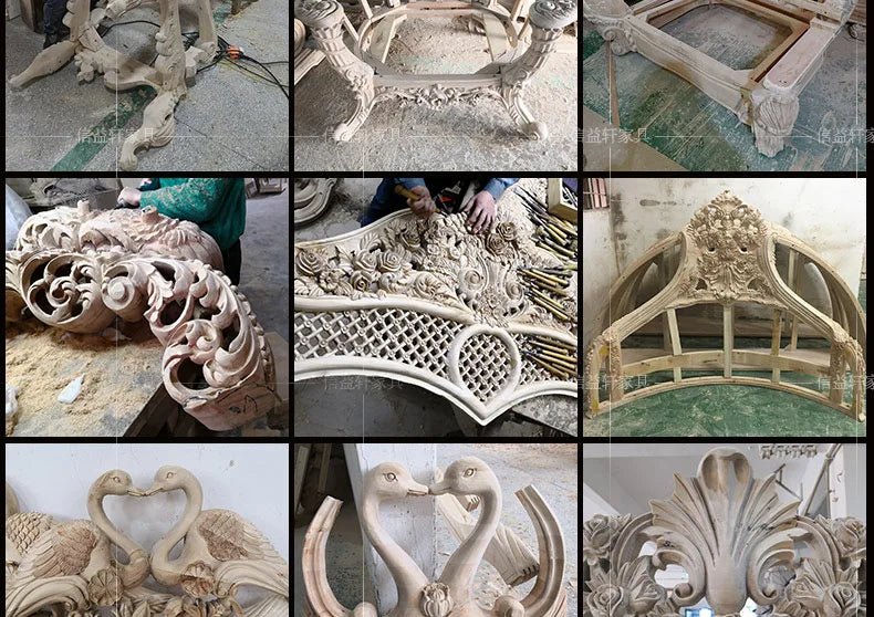 European Luxury Round Bed Design Aesthetics Romantic Comfortable Bed Castle King Size Muebles elegant