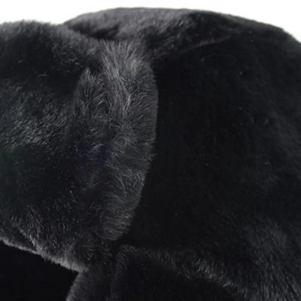 Plush Russian Imitation Rabbit Fur Outdoor Hat Ear Protection Anti Cold Windproof BomberHats