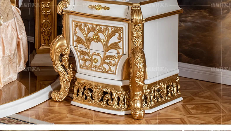 European Luxury Round Bed Design Aesthetics Romantic Comfortable Bed Castle King Size Muebles elegant