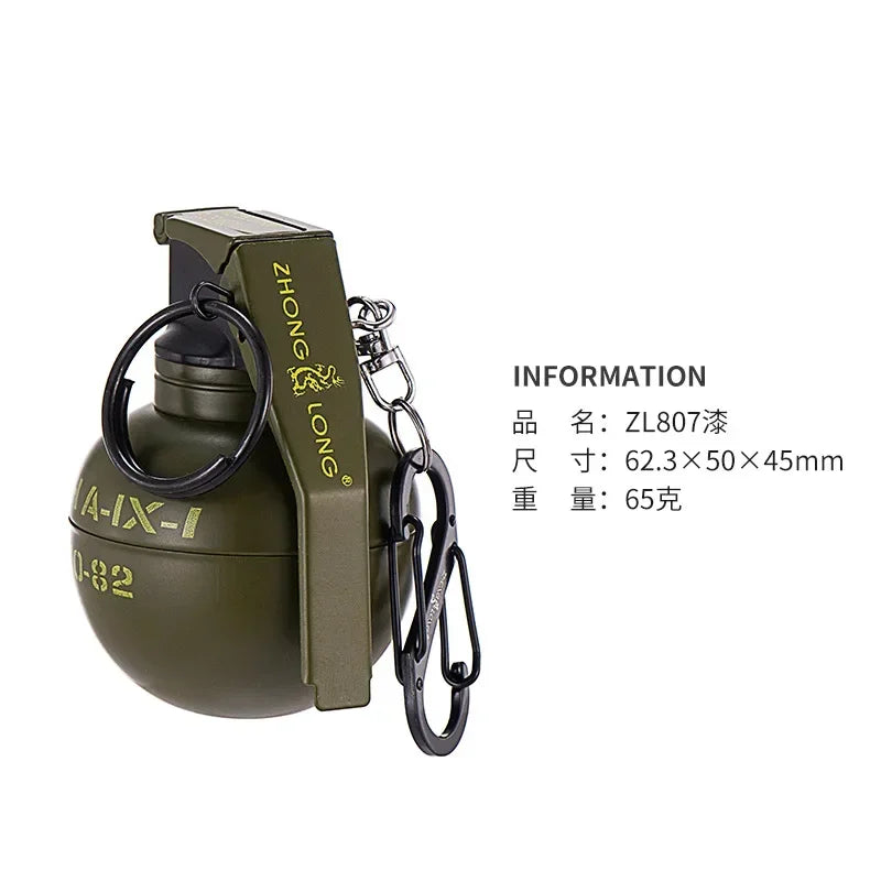 Grenade Design Windproof Jet Flame Butane Gas Lighter Outdoor Keychain Personalized Ornament Lighters Smoking
