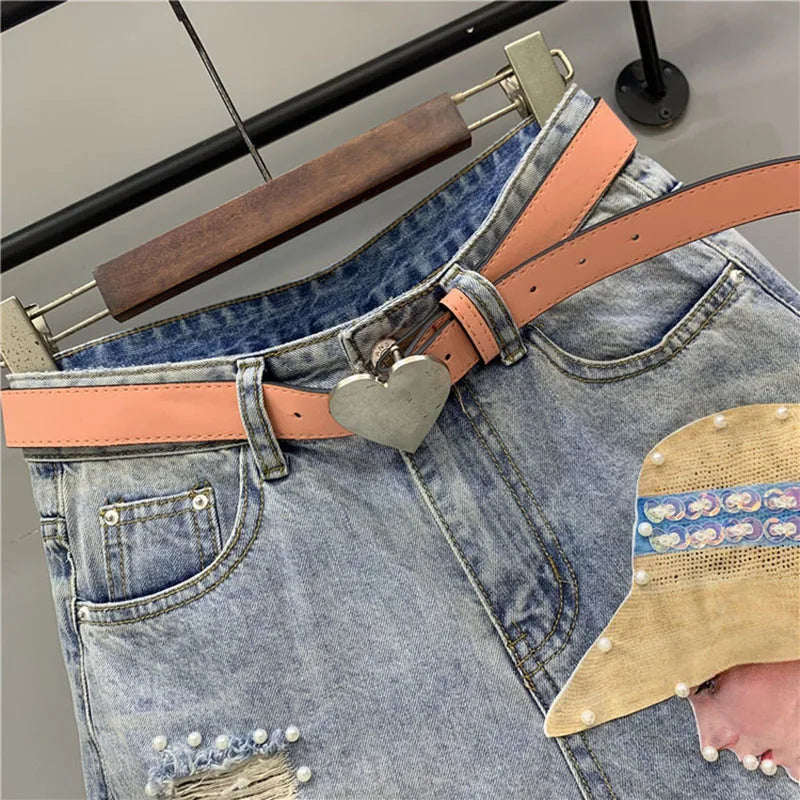 Denim Shorts Womens Heavy Industry Beauty Map Tassel Sequins Beads Broken Hole Five-point Denim Shorts Summer Y2K Straight Pants