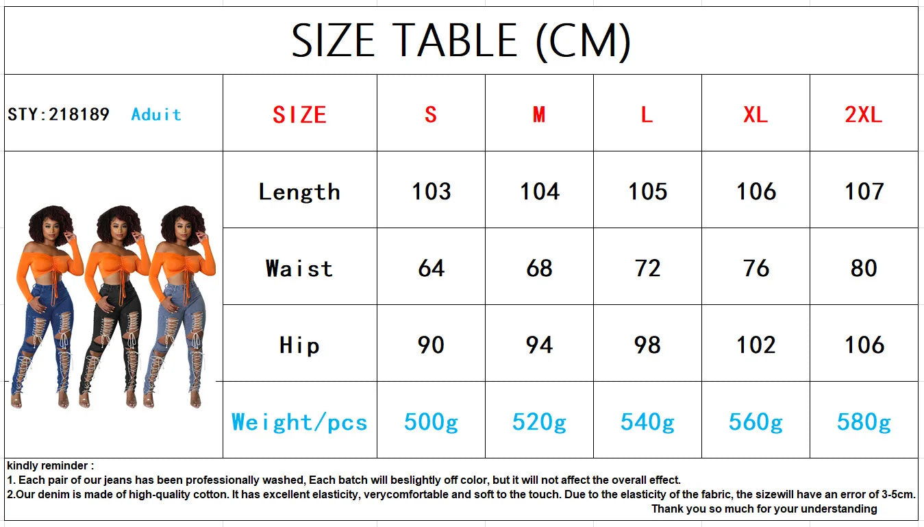 Women's Lace Up Skinny Jeans Stretch Distressed Destroyed Denim Pants Sexy Daily Date Street Going Out Night Club Party Jeans