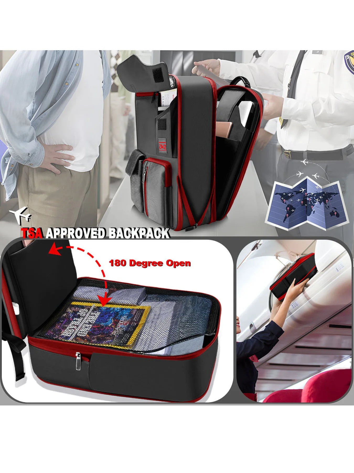 Slim & Expandable Laptop Backpack 15.6 Inch Business, Waterproof Anti-Theft Travel Backpack for Men and Women