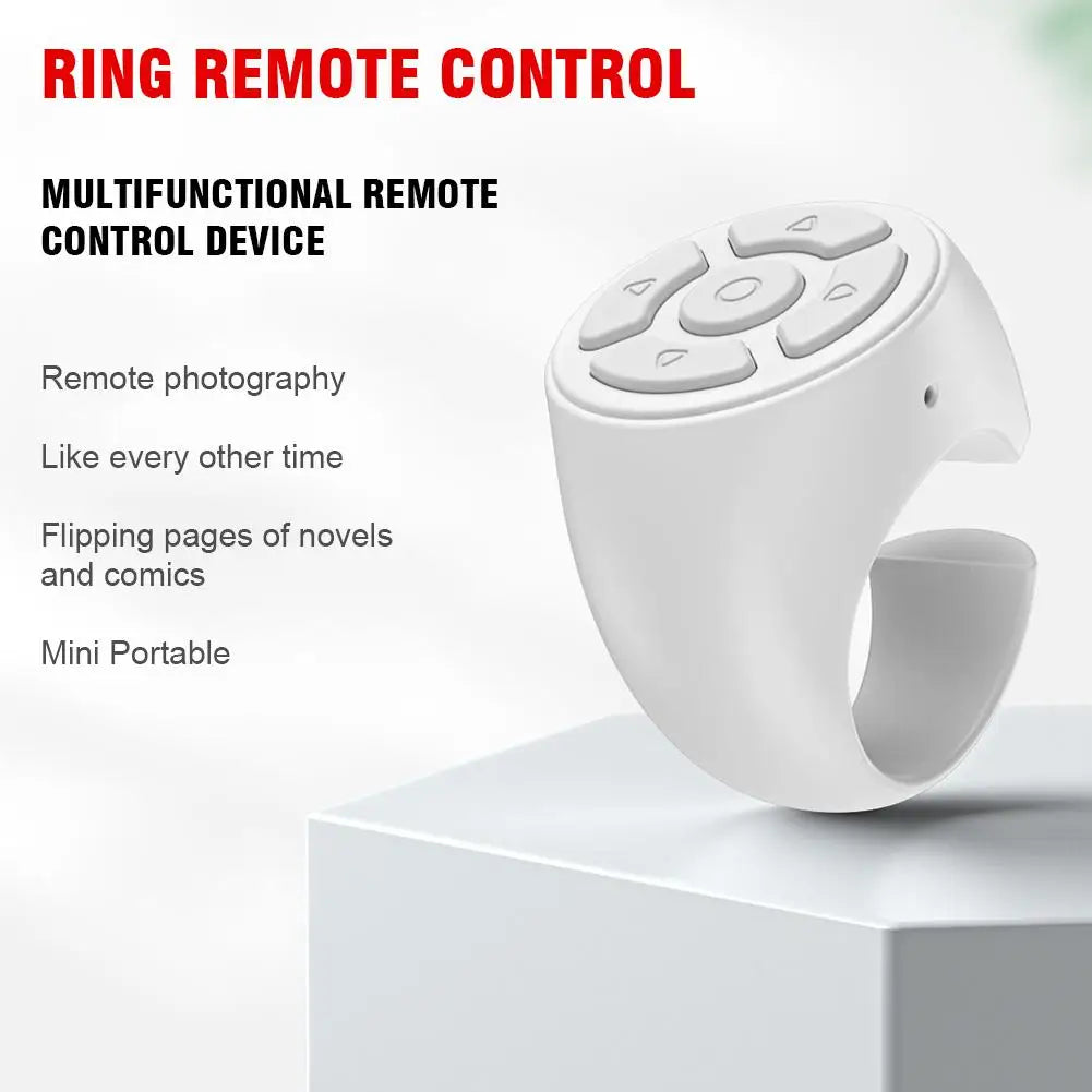 Bluetooth Ring Remote Control Tablet Phone Camera Controller Self Timer Tiktok Kwai Remote Control Page Turning