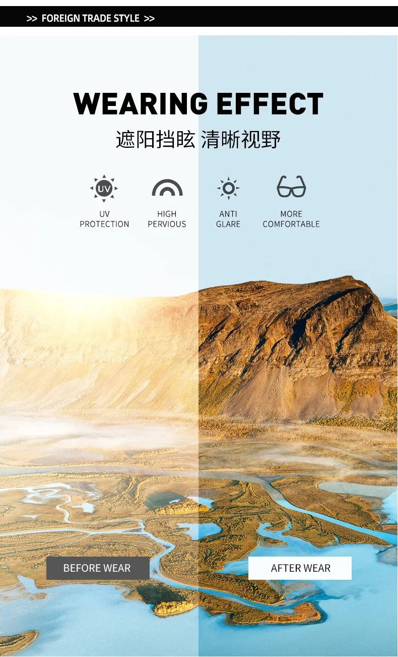 Gold Chain Sunglasses for Men Retro Exaggerated Fashion Designer