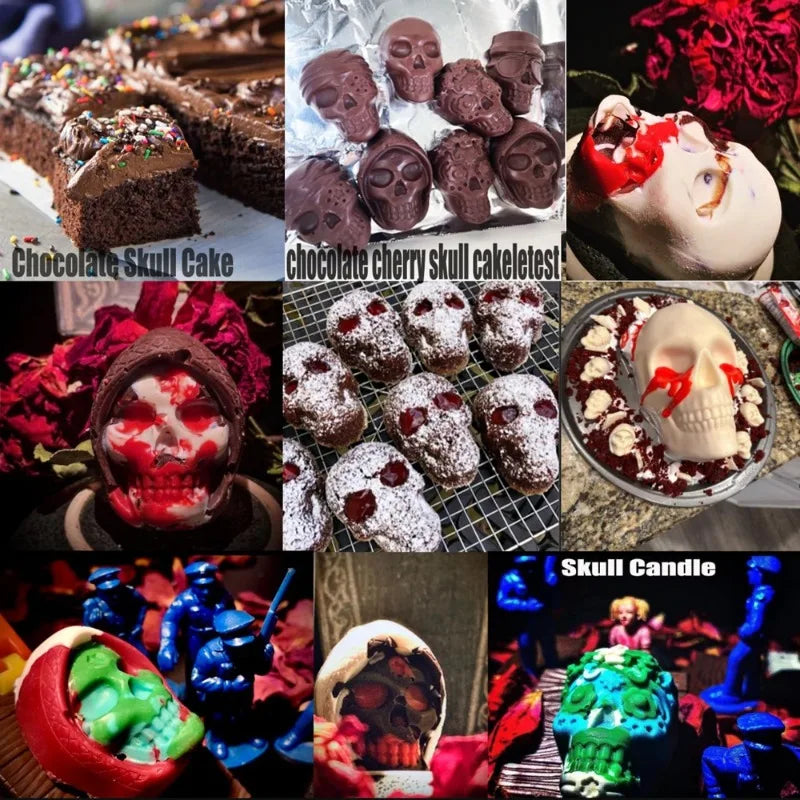 10 Grid Skull mold for Ice Cube, Chocolate Candy and Ice Cream