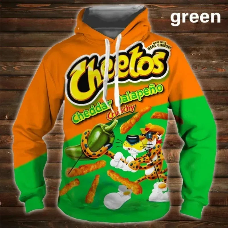 Toon Cheetos Food Hoodie Men's and Women's Haikyuu Graphic Hoodies