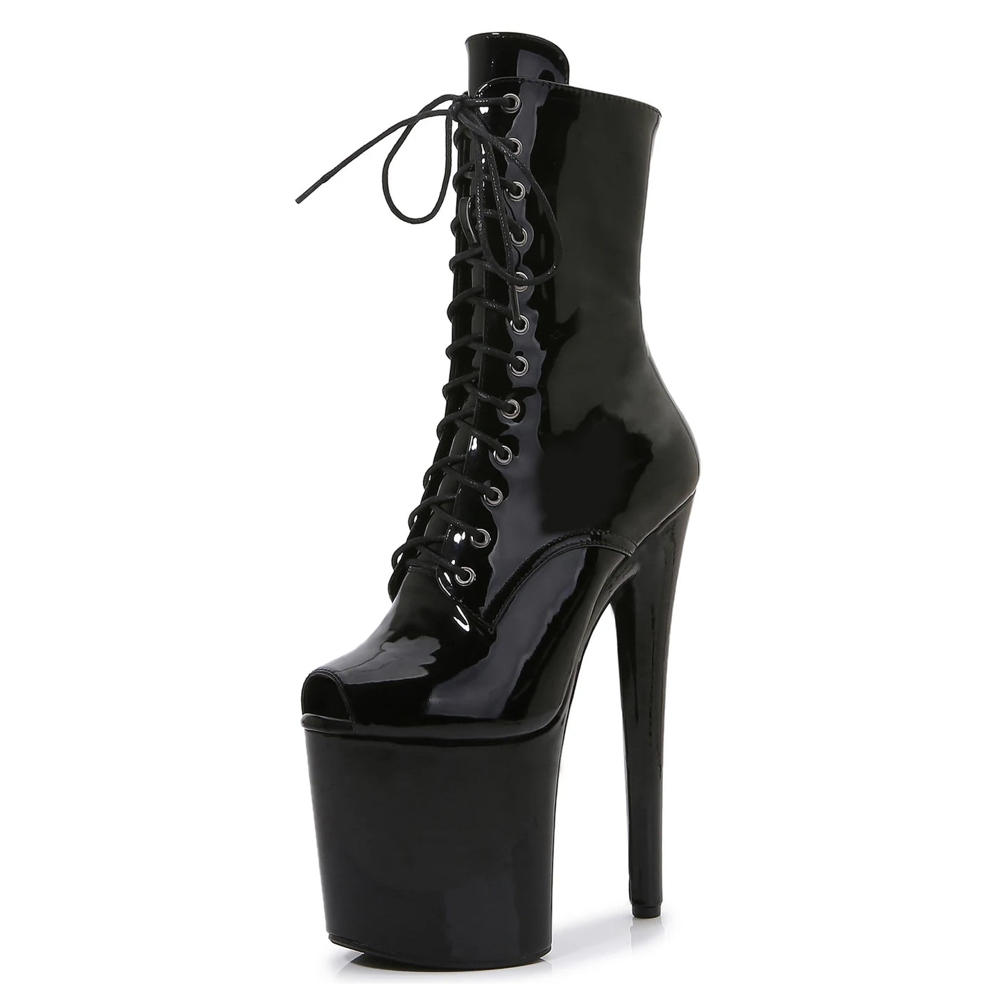 LAIJIANJINXIA New 20cm High Heels Women's Ankle Boots Waterproof Platform Thick Sole Thin Heel Sexy Night Pole Dancing Shoes