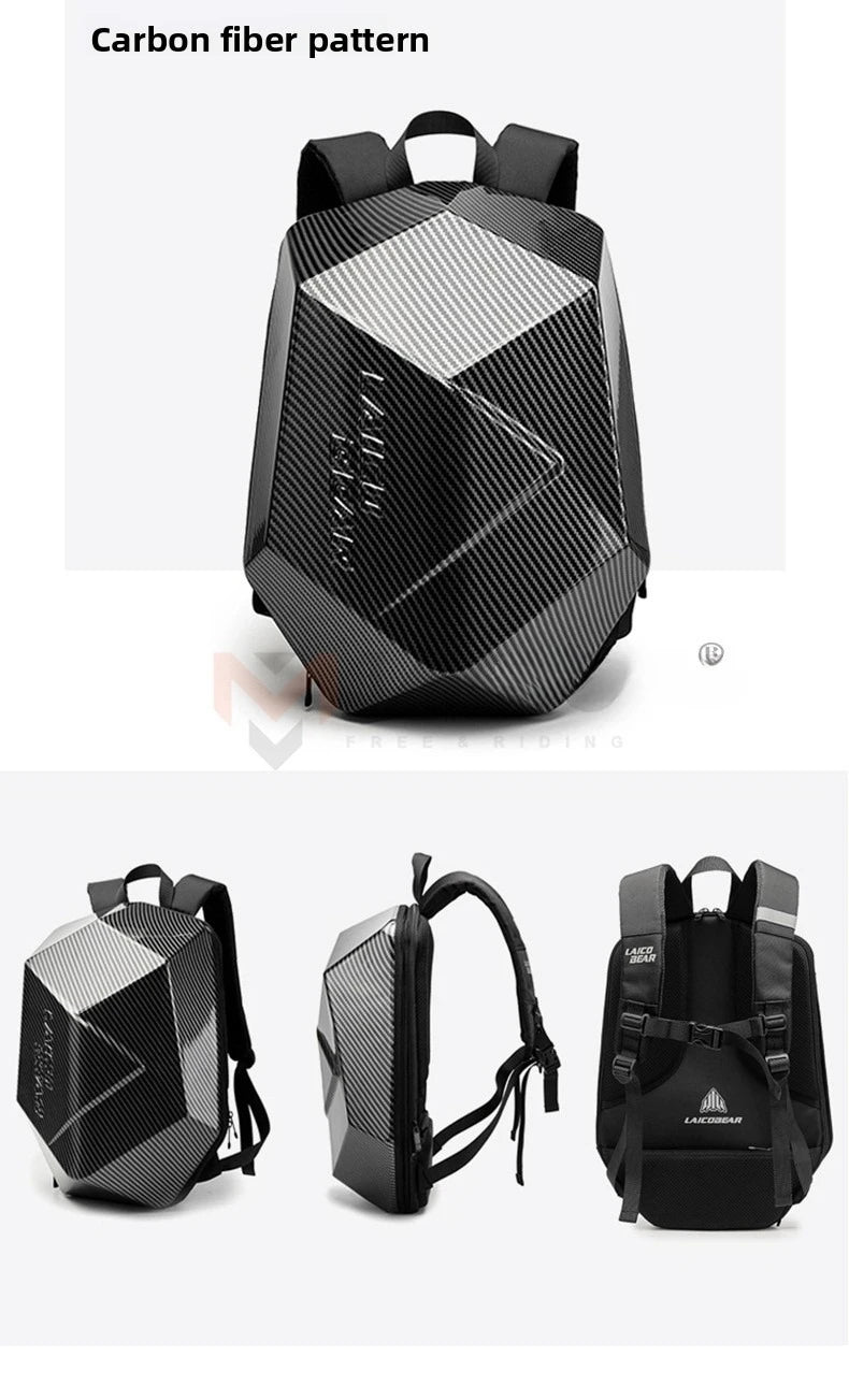 Motorcycle backpack waterproof motorcycle helmet ABS hard shell shoulders riding bag