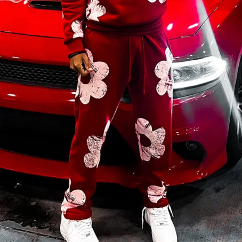 Men's & Women's Hip hop Tracksuit 2 Pieces Set Drawstring Hoodies Sportswear