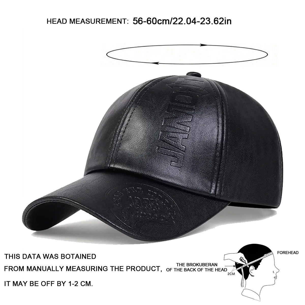 Unisex 1985 Letter Imprinting Leather Baseball Caps Spring and Autumn Outdoor Adjustable Casual Hats Sunscreen Hat