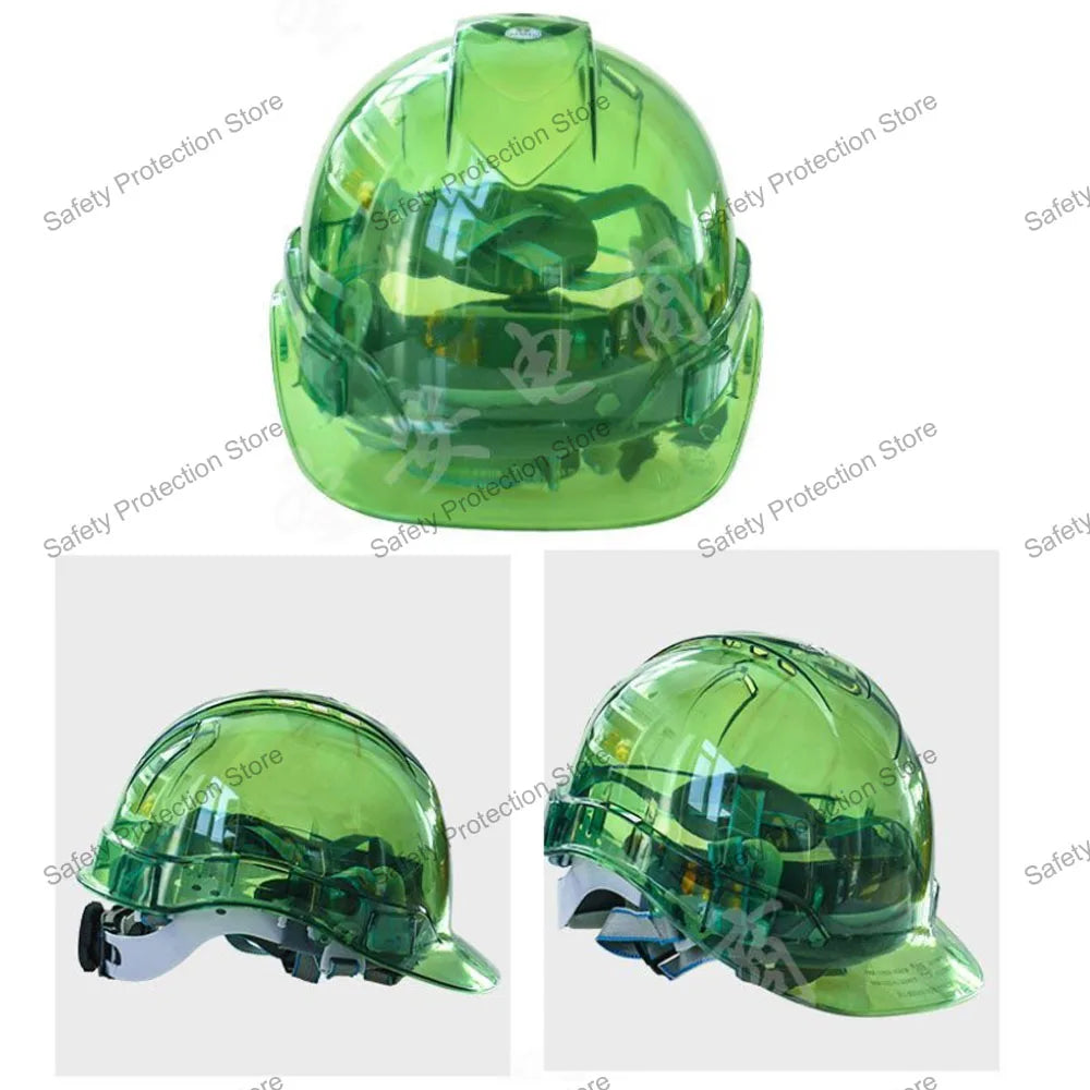 Construction Safety Helmet Worker Climbing Protective Transparent Vented Hard Hat Outdoor Workplace Head Protection Helmet