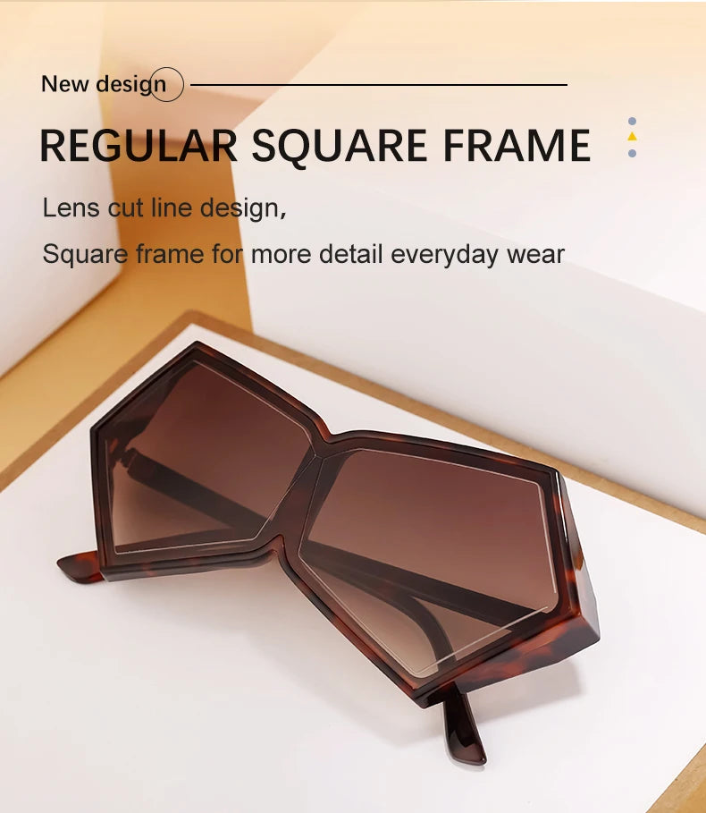 Women 2026 Luxury Brand Big Frame Shield Sun Glasses For Ladies Wrap Eyewear