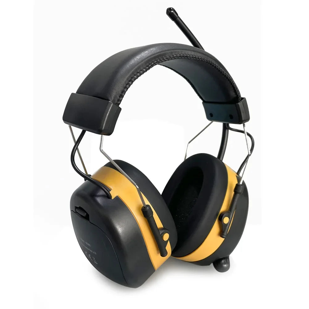 AM FM Radio Headphone Ear Protection Noise Reduction Earmuff Comfortable Hearing Protector with Digital Display