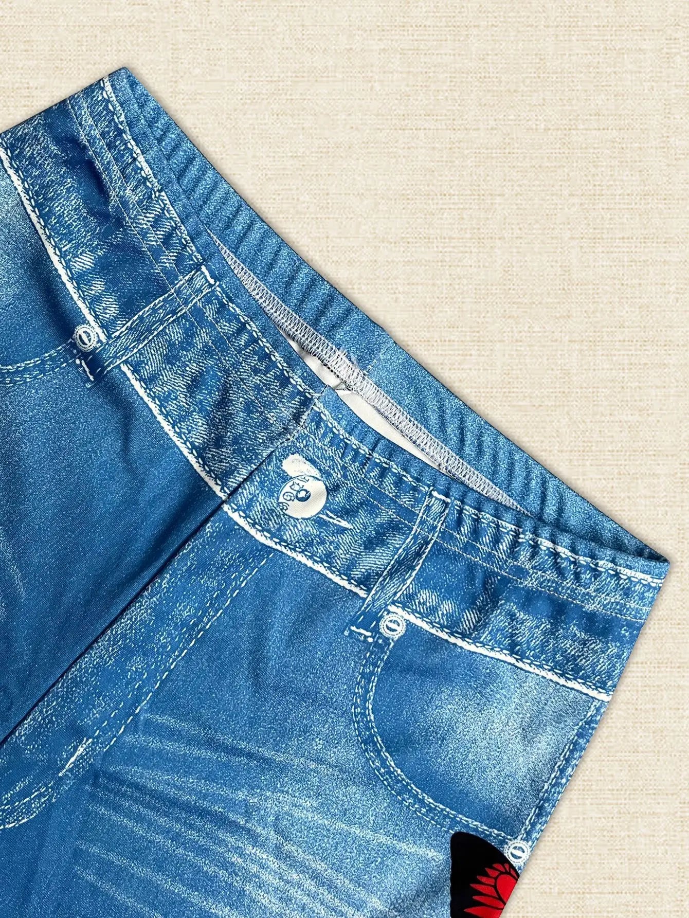 Girls Ripped Denim Shorts High Elasticity Hip Lifting Sports Shorts